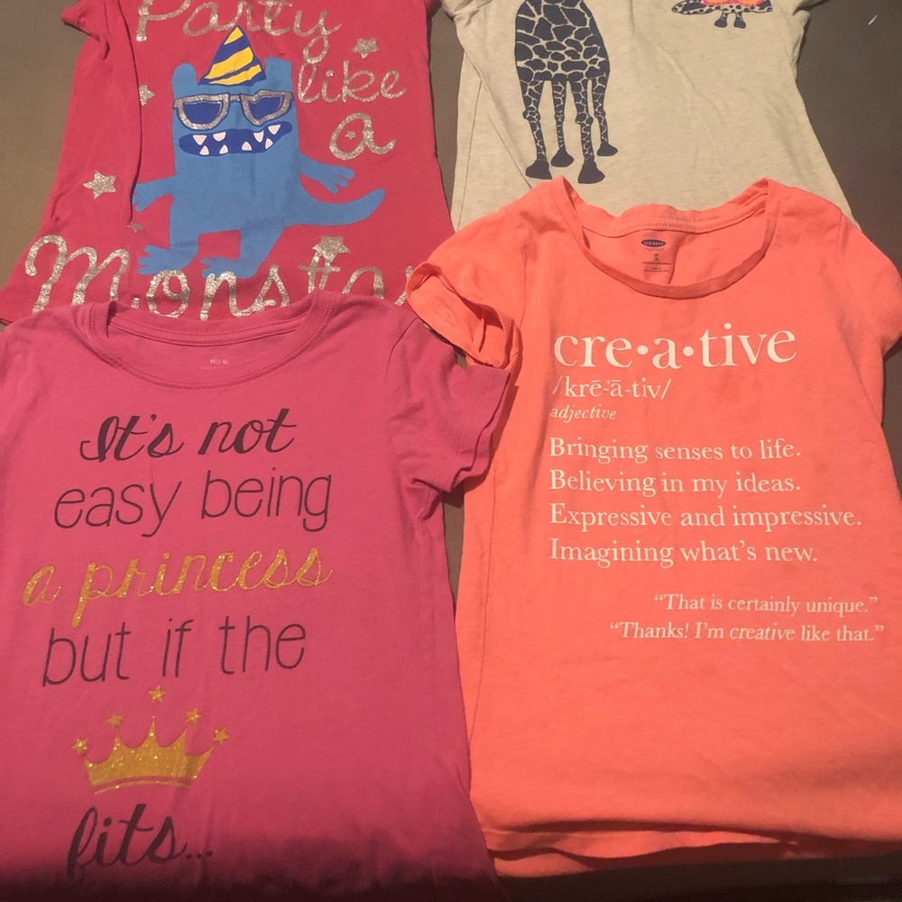 Host pick! 5/$25 4 graphic tees. Medium (7/8)